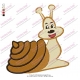 Funny Snail Embroidery Design 02